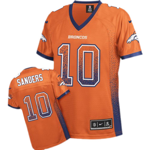 Women's Elite Emmanuel Sanders Nike Jersey Orange - #10 Drift Fashion NFL Denver Broncos